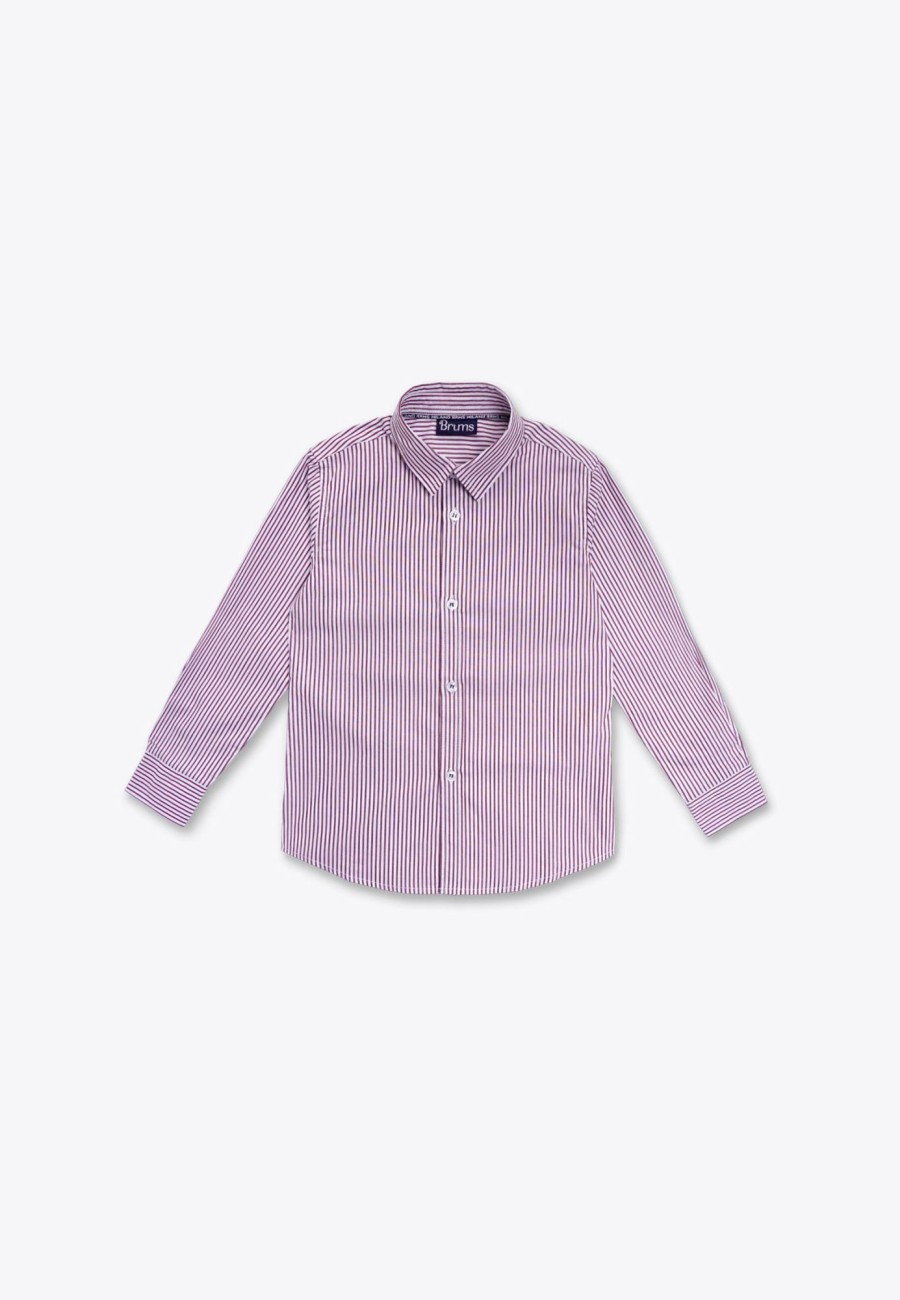 Boy Brums Milano Top | Camicia Rigata Tinto Filo