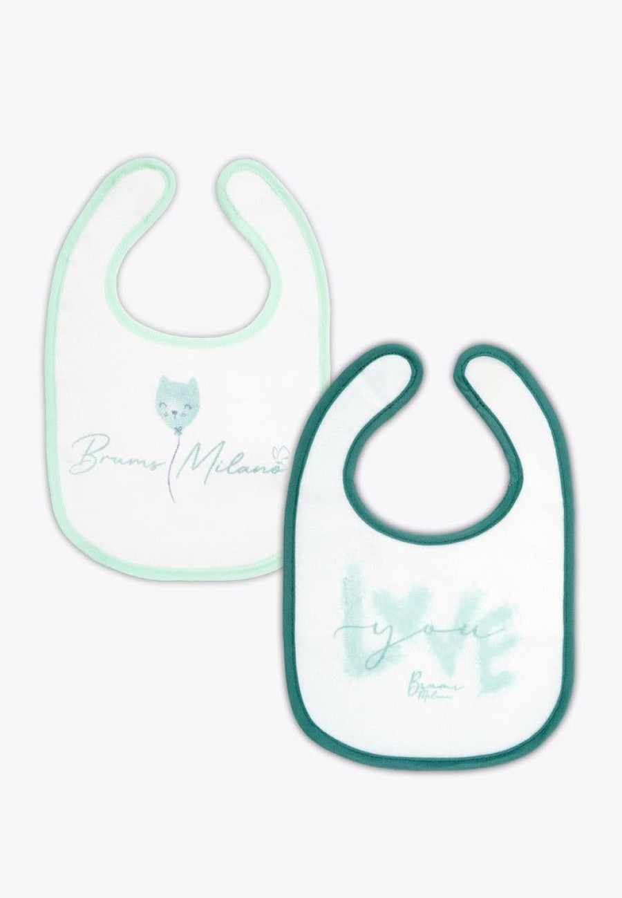 Newborn Brums Milano Accessori | Set 2 Bavette In Spugna