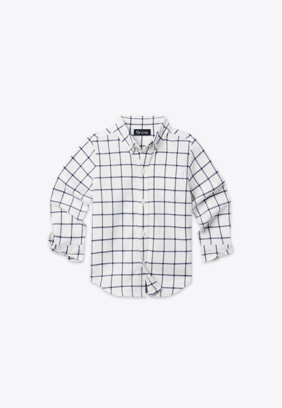 Boy Brums Milano Top | Camicia Tattersall Garzata In Twill