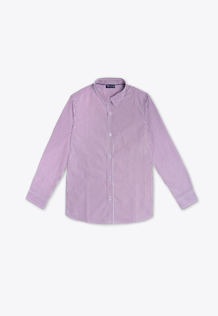 Boy Brums Milano Top | Camicia Rigata Tinto Filo