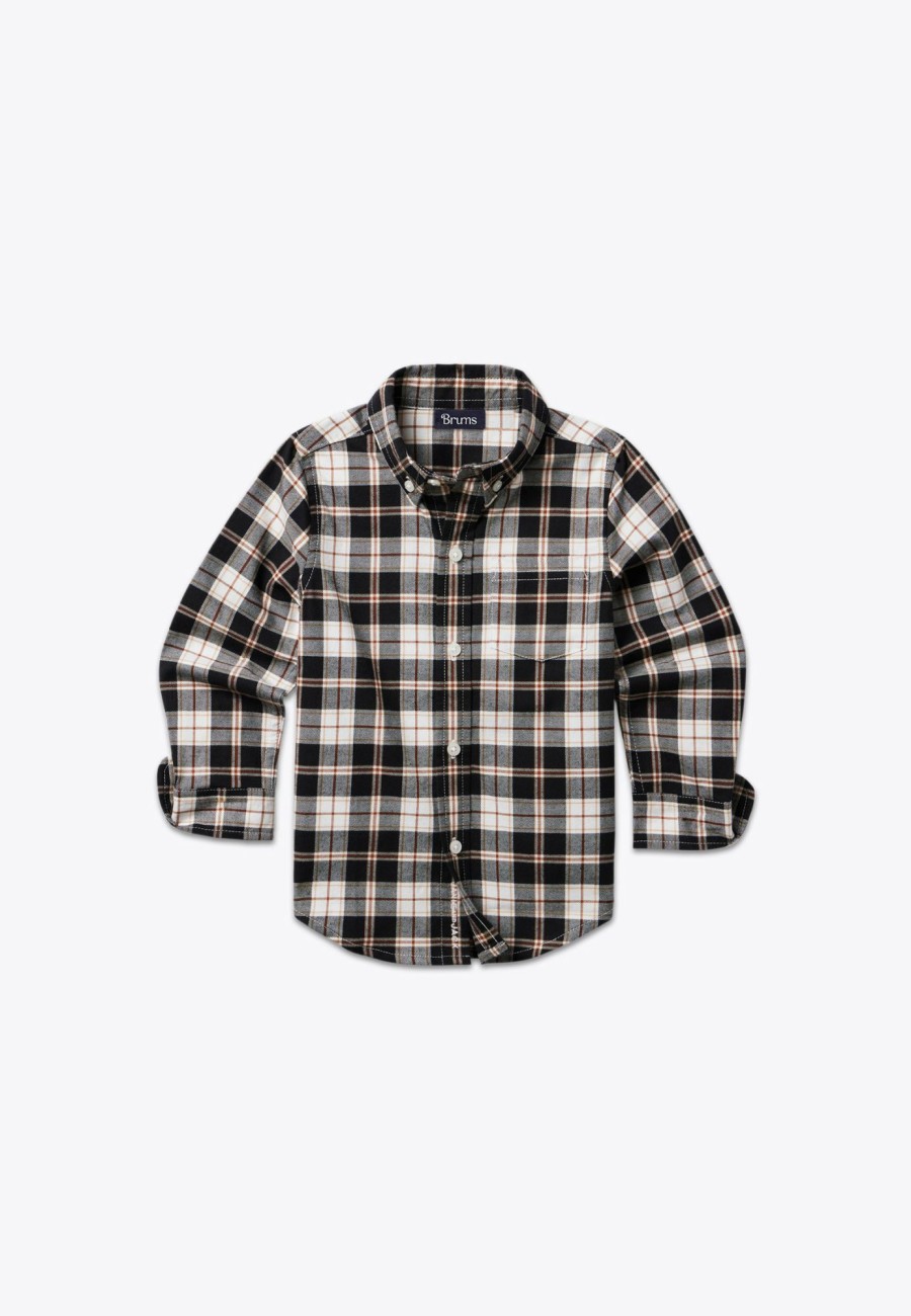 Boy Brums Milano Top | Camicia Tartan Garzata In Twill